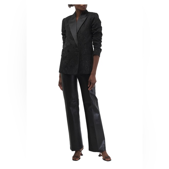 L'AGENCE - Jericho Rhinestone Blazer in Blac - Picture 6 of 10